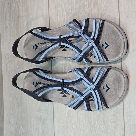 Skechers Womens Reggae Memory Foam Sandals Strappy shoes sz 9 - Picture 3 of 11